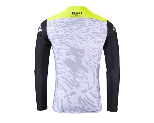 Kenny racing футболка для crossу/enduro performance stone white колір сірий/чорний/жовтий розмір xl