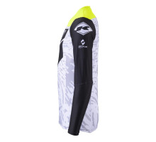Kenny racing футболка crossс/enduro performance stone white колір сірий/чорний/жовтий розмір xxl