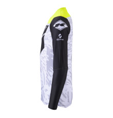 Kenny racing футболка crossс/enduro performance stone white колір сірий/чорний/жовтий розмір xxl