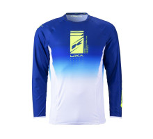 Kenny racing футболка crossс/enduro модель titanium premium темноський колір синій/білий/жовтий flow розмір l