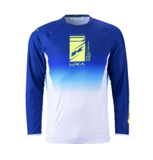 Kenny racing футболка crossс/enduro модель titanium premium темноський колір синій/білий/жовтий flow розмір l