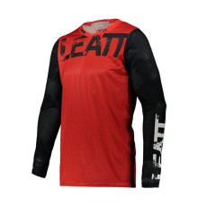 Leatt (2021) moto 3.5 junior jersey red колір чорний/червоний розмір xl 160 см