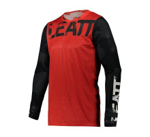 Leatt (2021) moto 3.5 junior jersey red колір чорний/червоний розмір xl 160 см