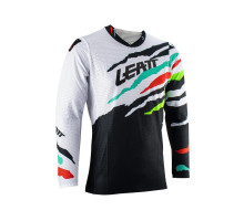 Leatt (2023) moto 5.5 ultraweld jersey tiger колір білий/чорний/зелений/червоний розмір xl