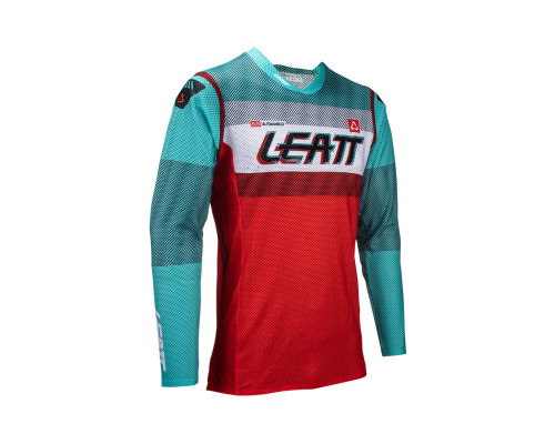 Leatt moto 5.5 ultraweld jersey fuel колір синій/червоний розмір s