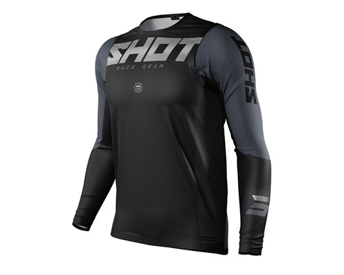 Shot racing (2021) crossс/enduro джерсі aerolite airflow чорний колір чорний розмір xxl