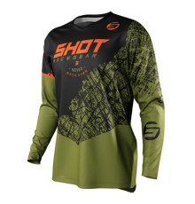 Shot racing (2021) джерсі для crossу/enduro devo storm kaki колір хакі зелений розмір m