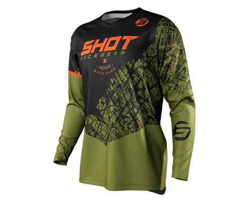 Shot racing (2021) джерсі для crossу/enduro devo storm kaki колір хакі зелений розмір m