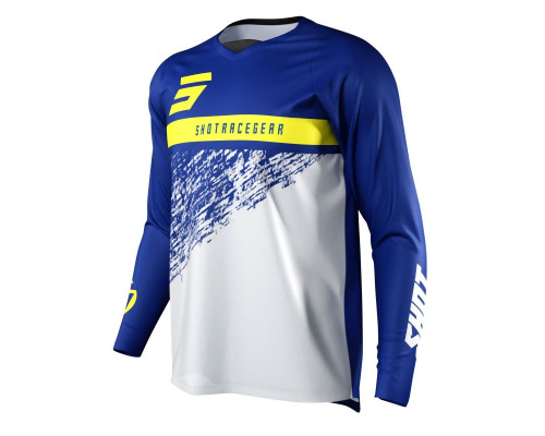 Футболка shot racing sale moto devo roll blue колір синій/білий/жовтий розмір xl