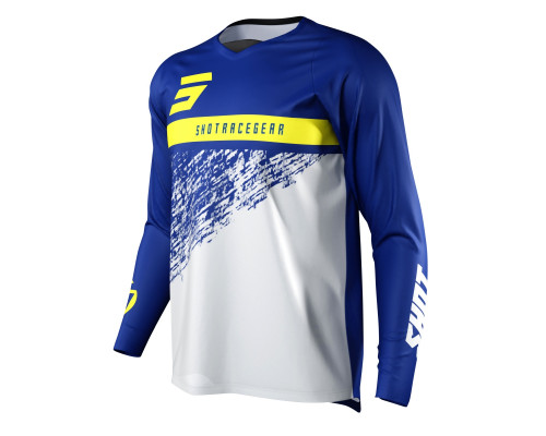 Футболка shot racing sale moto devo roll blue колір синій/білий/жовтий розмір xxxl