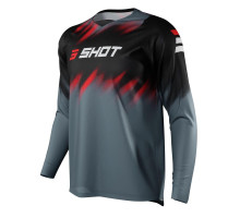 Футболка shot racing sale moto devo versus black red колір сірий/чорний/червоний розмір l