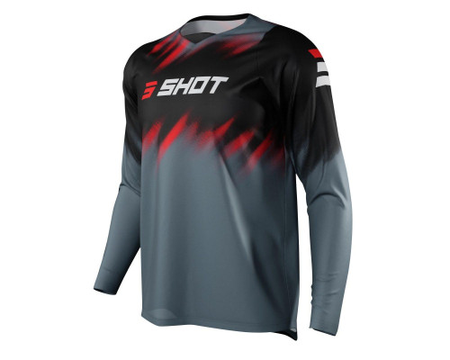 Футболка shot racing sale moto devo versus black red колір сірий/чорний/червоний розмір xxl