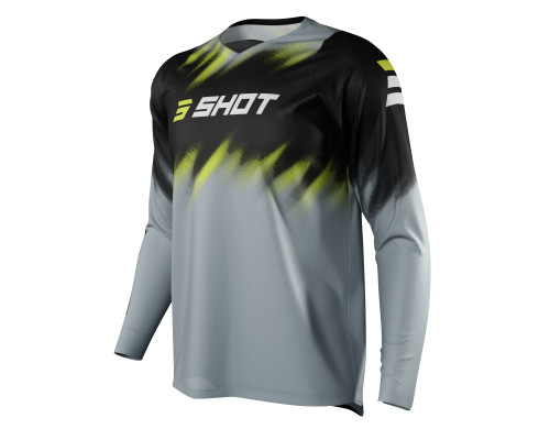 Футболка shot racing sale moto devo versus grey колір сірий/чорний/жовтий розмір xxl