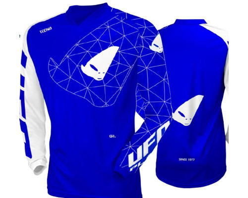 UFO футболка tecno jersey cross колір синій білий розмір xl - колекція 2024