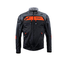 Куртка kenny racing adventure/enduro модель softshell чорний/помаранчевий колір чорний/помаранчевий/сірий розмір m