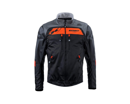 Куртка kenny racing adventure/enduro модель softshell чорний/помаранчевий колір чорний/помаранчевий/сірий розмір xxl