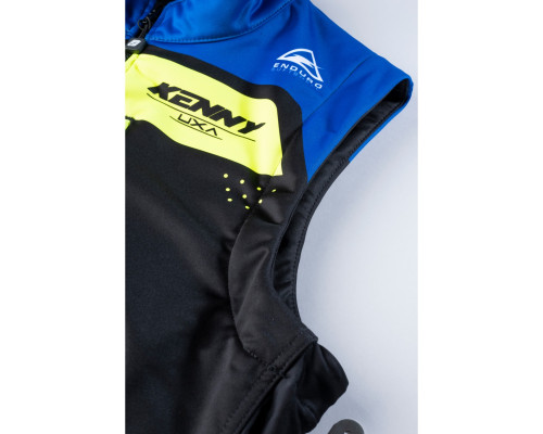 Куртка kenny racing adventure/enduro модель softshell blue колір чорний/синій/жовтий розмір l