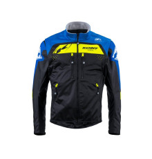 Куртка kenny racing adventure/enduro модель softshell blue колір чорний/синій/жовтий розмір l