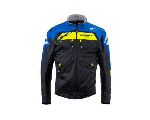 Куртка kenny racing adventure/enduro модель softshell blue колір чорний/синій/жовтий розмір l