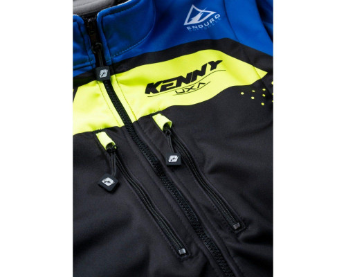 Куртка kenny racing adventure/enduro модель softshell blue колір чорний/синій/жовтий розмір xl