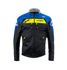 Куртка kenny racing adventure/enduro модель softshell blue колір чорний/синій/жовтий розмір xxl