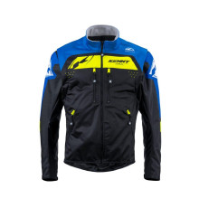 Куртка kenny racing adventure/enduro модель softshell blue колір чорний/синій/жовтий розмір xxl