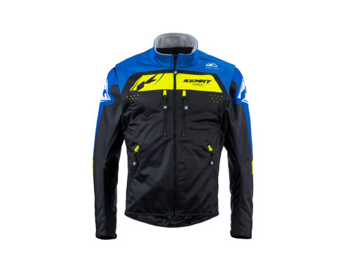 Куртка kenny racing adventure/enduro модель softshell blue колір чорний/синій/жовтий розмір xxxl