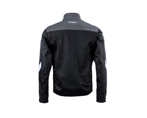 Куртка kenny racing adventure/enduro модель softshell grey колір чорний/сірий/білий розмір l
