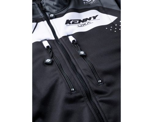 Куртка kenny racing adventure/enduro модель softshell grey колір чорний/сірий/білий розмір l