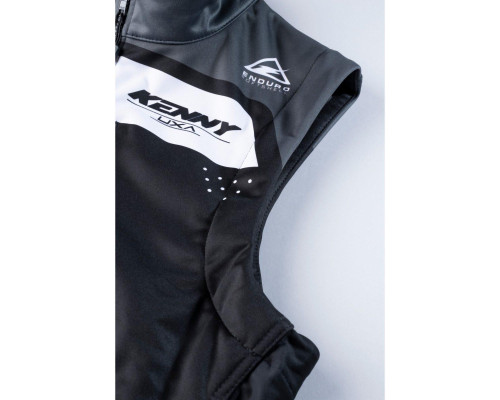 Куртка kenny racing adventure/enduro модель softshell grey колір чорний/сірий/білий розмір l