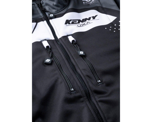 Куртка kenny racing adventure/enduro модель softshell grey колір чорний/сірий/білий розмір m