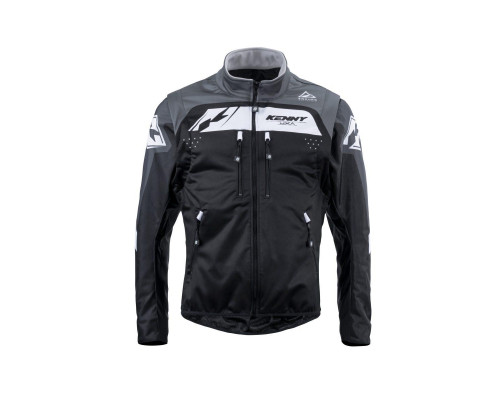 Куртка kenny racing adventure/enduro модель softshell grey колір чорний/сірий/білий розмір xl