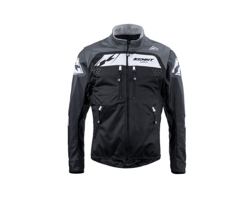 Куртка kenny racing adventure/enduro модель softshell grey колір чорний/сірий/білий розмір xxl