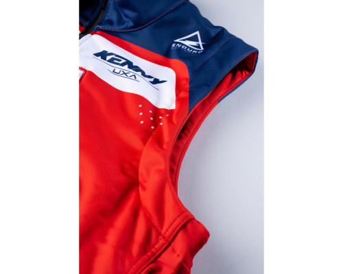 Куртка kenny racing adventure/enduro модель softshell red колір червоний/синій/білий розмір l