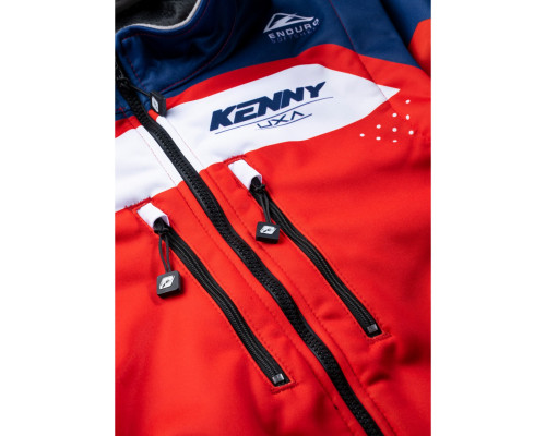 Куртка kenny racing adventure/enduro модель softshell red колір червоний/синій/білий розмір xl