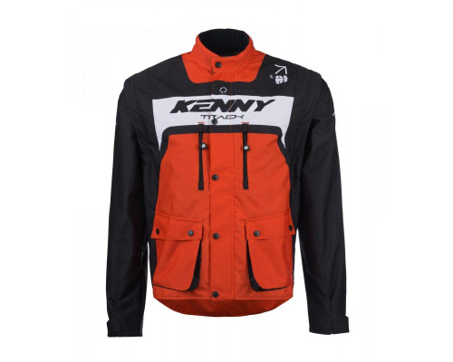 Куртка kenny racing adventure/enduro модель track orange колір чорний/помаранчевий/білий розмір l