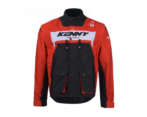 Куртка kenny racing adventure/enduro модель track red колір чорний/червоний/білий розмір xxxl