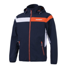 Куртка-дощик kenny racing softshell racing модель колір синій/білий/помаранчевий розмір xxl