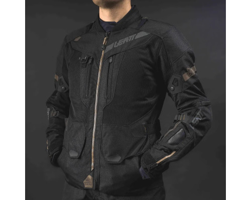 Куртка leatt adv flowtour 7.5 stealth колір чорний/золотий розмір m