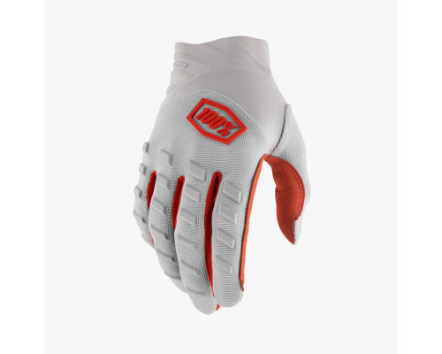 Рукавички 100 PROCENT cross/enduro airmatic сріблистий колір сірий/червоний розмір m