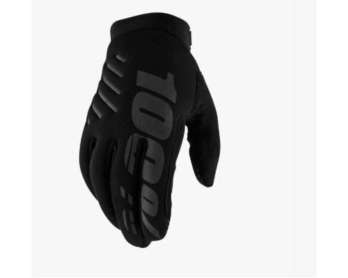 100 PROCENT cross/enduro рукавички brisker softshell модель колір чорний/сірий розмір xxl старий код 10016-057-14