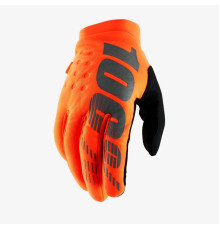 100 PROCENT рукавиці для crossу/enduro brisker softshell модель колір оранжевий/чорний розмір l