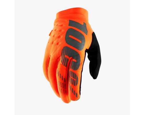 100 PROCENT рукавиці для crossу/enduro brisker softshell модель колір оранжевий/чорний розмір m