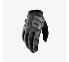 100 PROCENT cross/enduro рукавички brisker softshell модель колір сірий/чорний розмір l старий код 10016-007-12