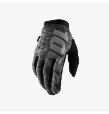 100 PROCENT cross/enduro рукавички brisker softshell модель колір сірий/чорний розмір xl старий код 10016-007-13