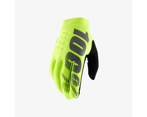 100 PROCENT cross/enduro рукавички brisker softshell модель колір жовтий flow розмір xl старий код 10016-004-13