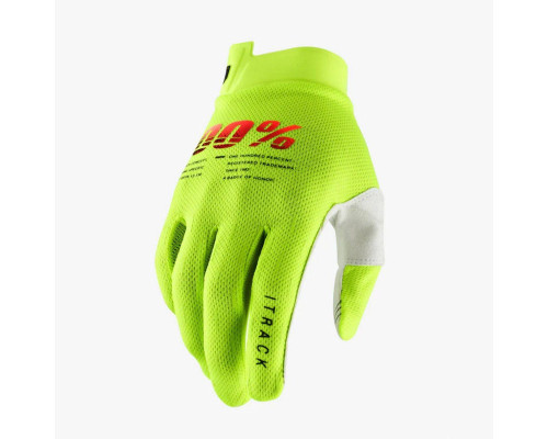 100 PROCENT рукавиці для crossу/enduro itrack fluo модель жовтий колір fluo розмір xl