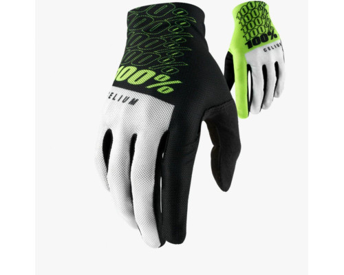 100 PROCENT cross/enduro/мтб рукавички модель celium fluo жовтий/black колір black/жовтий fluo/white розмір s - спеціальна пропозиція