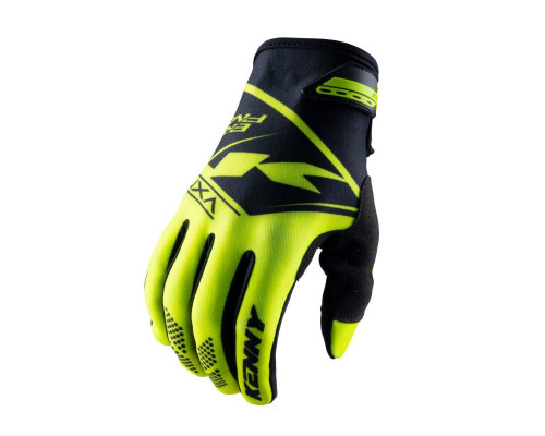 Перегоночні рукавички kenny cross/enduro brave kid/junior модель neon жовтий color black/жовтий fluo розмір xl