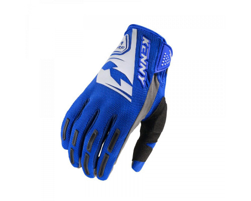 Перегоночні рукавички kenny cross/enduro модель performance blue колір blue/whit розмір xxl